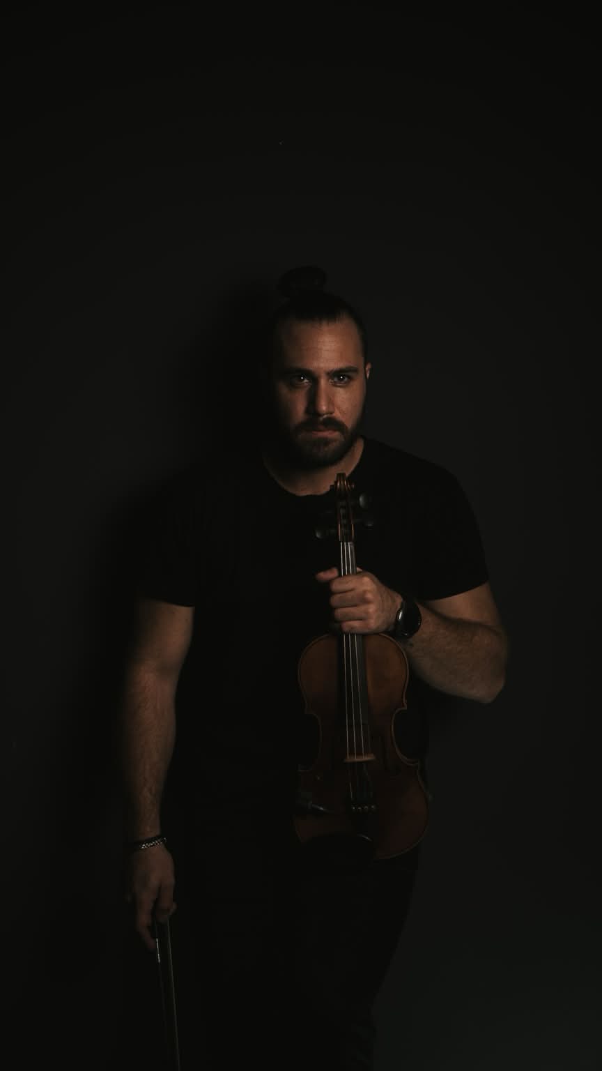 Live performance with dramatic lighting